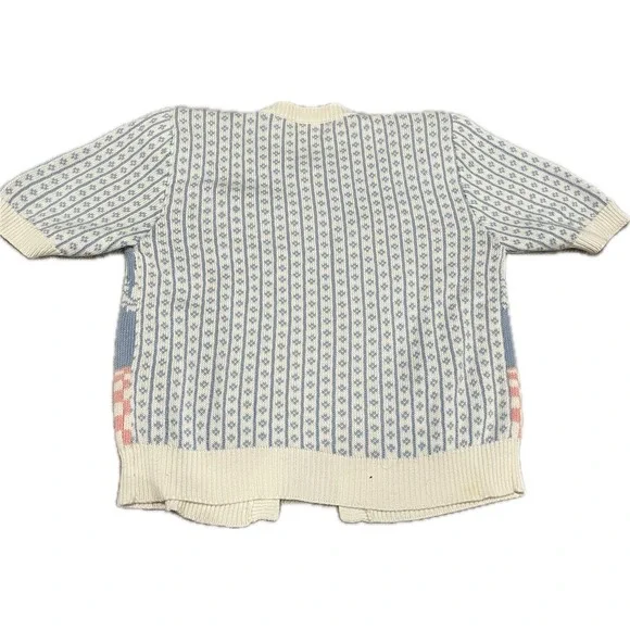 Susan Bristol Vintage Cottagecore Knit Cardigan Sweater Purse Floral Size M - Picture 6 of 8